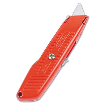 Stanley® Interlock Safety Utility Knife W-self-retracting Round Point Blade, Red Orange freeshipping - TVN Wholesale